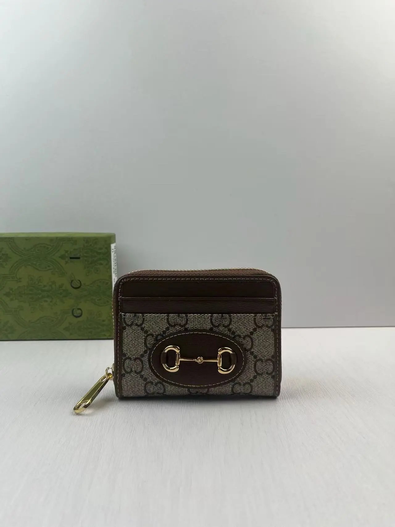 Gucci Ophidia GG Marmont Mini Zip Around Wallet Brown Short Wallet - 3