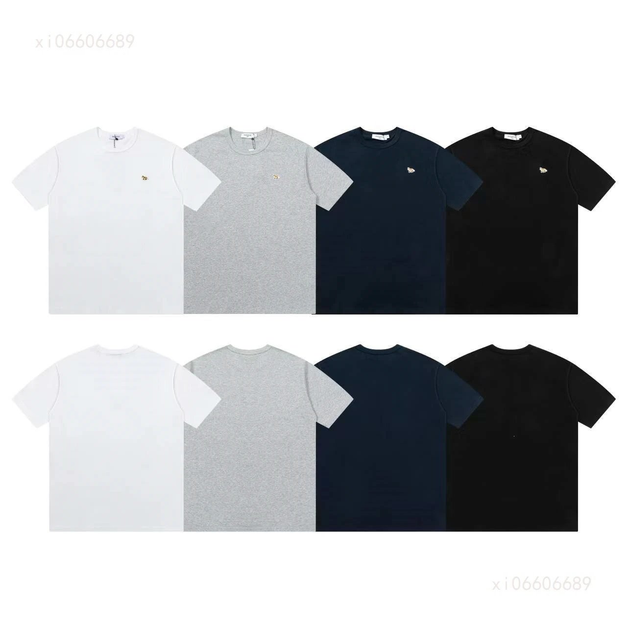 Maison Kitsuné Double Fox Embroidered Polo Black Polo Shirt - 7