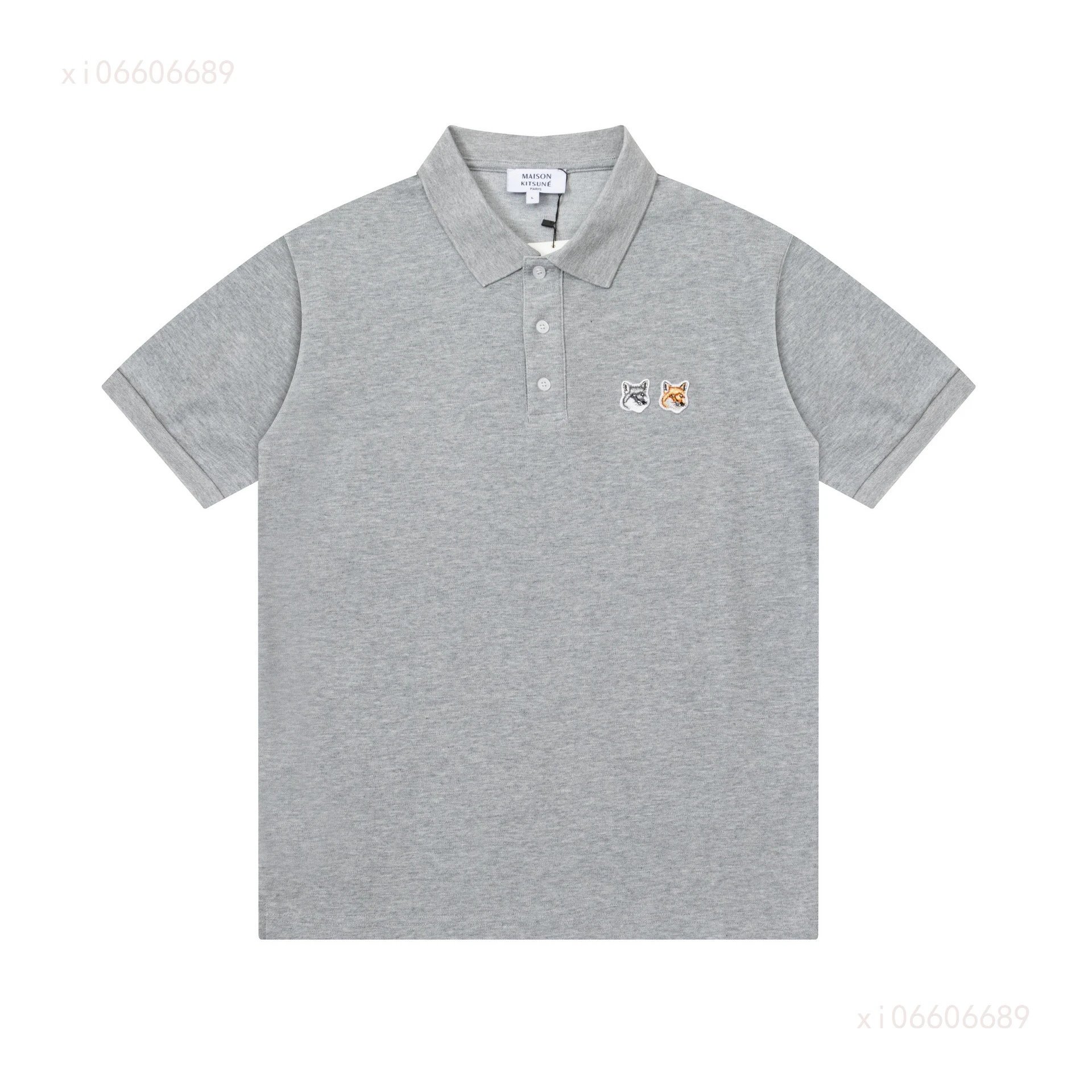 Maison Kitsuné Double Fox Embroidered Polo Black Polo Shirt - 12