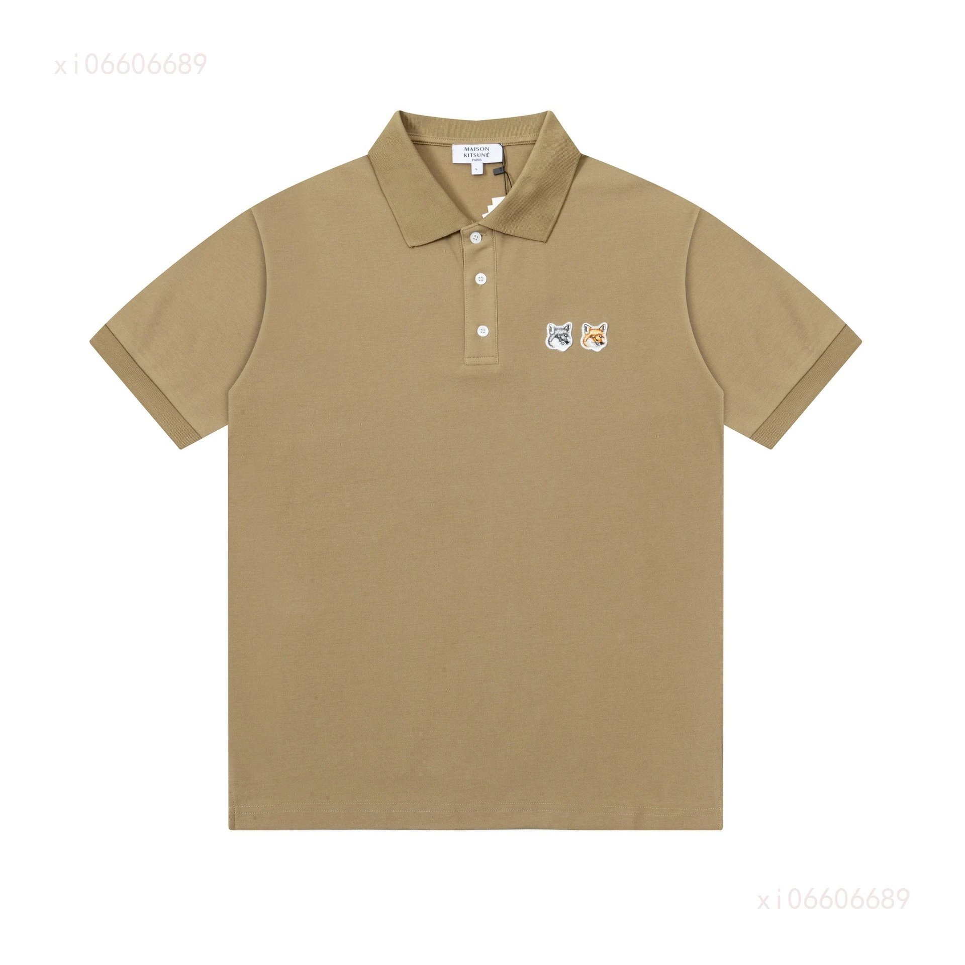 Maison Kitsuné Double Fox Embroidered Polo Black Polo Shirt - 15