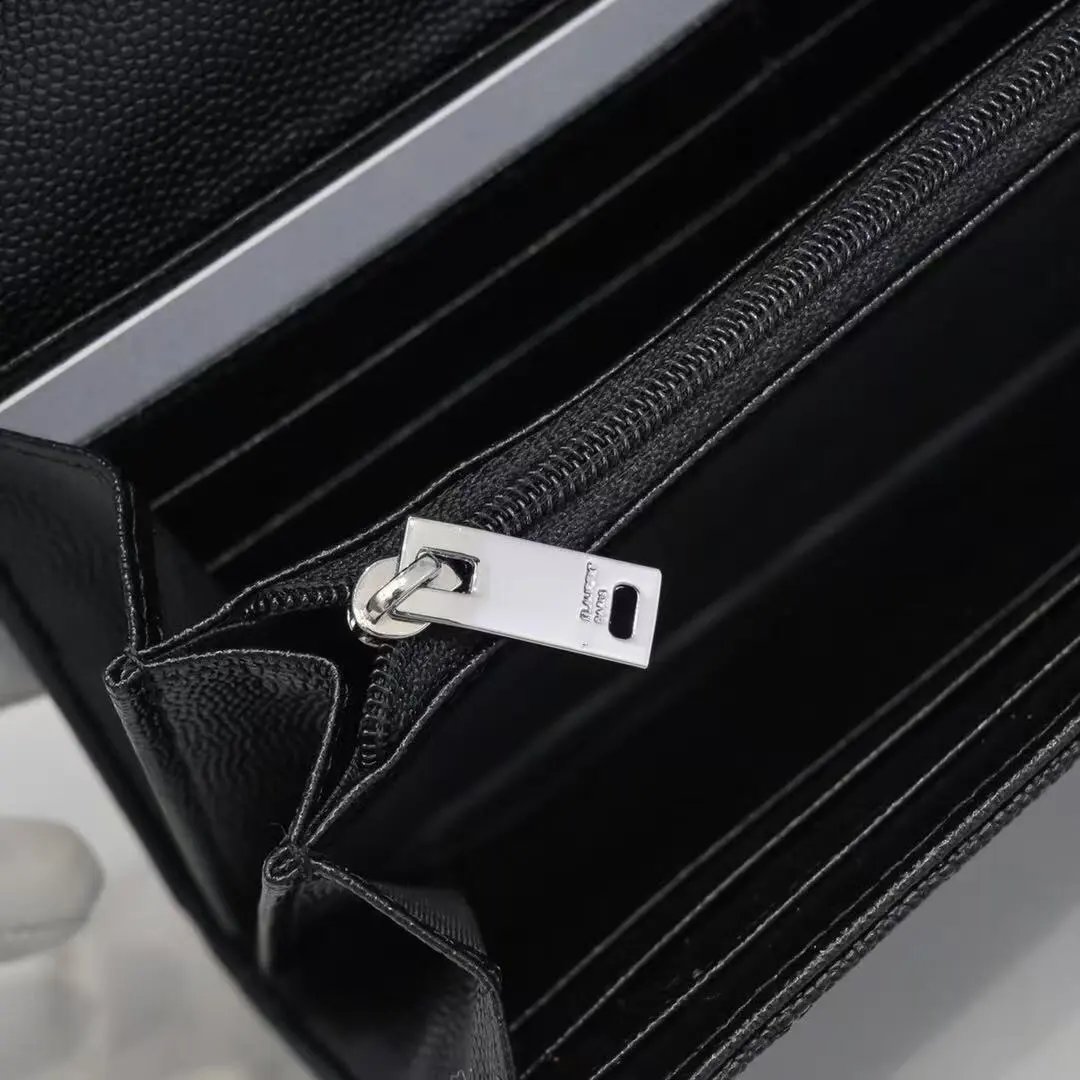 Saint Laurent Monogram Envelope Clutch Beige Long Wallet - 11