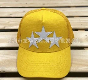 AMIRI Hats Mesh Trucker Cap with Embroidered Three-Star or Monogram Design product detail image 38