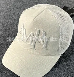 AMIRI Hats Mesh Trucker Cap with Embroidered Three-Star or Monogram Design product detail image 42