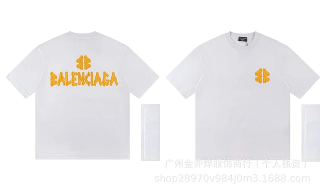 Balenciaga T-Shirts Short-Sleeve Distressed T-Shirt product detail image 26