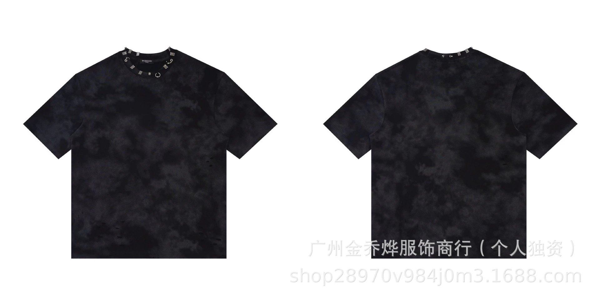 Balenciaga Logo Wave Tie-Dye T-Shirt Pink - 5