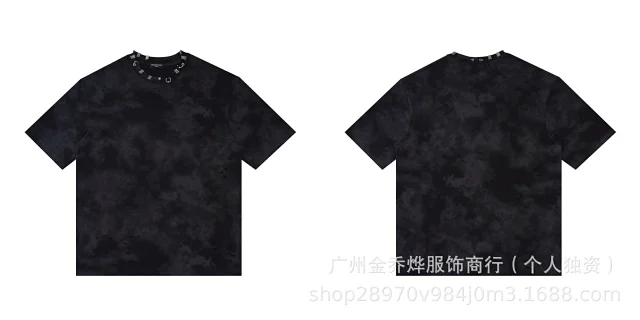Balenciaga T-Shirts Short-Sleeve Distressed T-Shirt product detail image 4