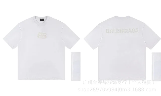 Balenciaga T-Shirts Short-Sleeve Distressed T-Shirt product detail image 17