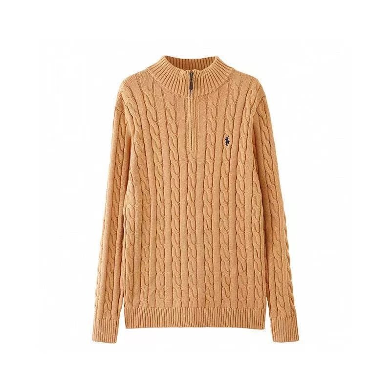 Ralph Lauren Knitwear Cable-Knit Quarter-Zip Sweater with Embroidered Pony image 4