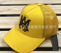 AMIRI Hats Mesh Trucker Cap with Embroidered Three-Star or Monogram Design product detail image 9