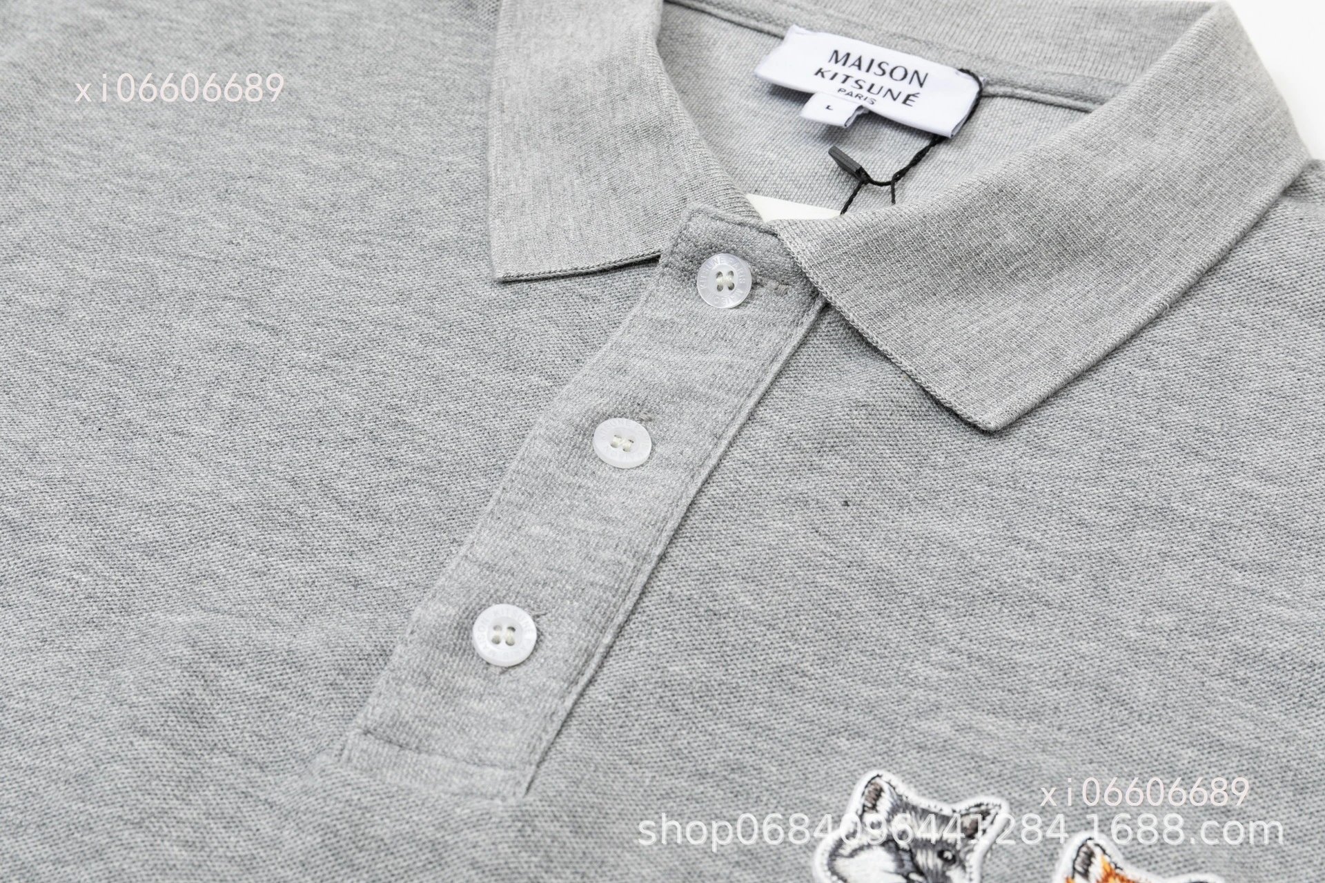 Maison Kitsuné Double Fox Embroidered Polo Black Polo Shirt - 27