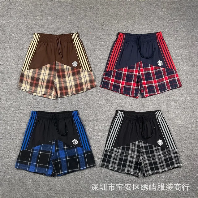 B.P. Shorts Striped Plaid-Panel Drawstring product detail image 2