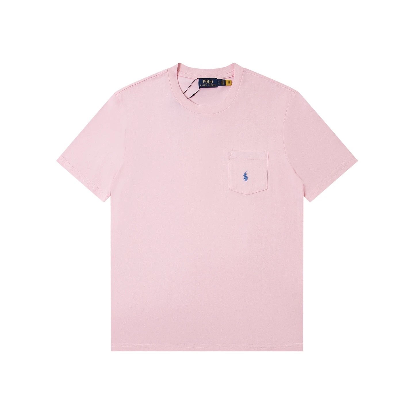 Polo Ralph Lauren T-Shirts Chest Pocket Embroidered Pony — Light Pink