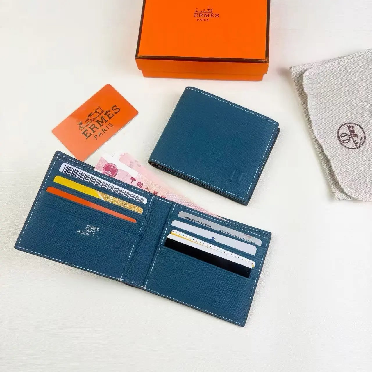 Hermès Bearn Wallet Vert Fonce Epsom Leather Short Wallet - 8