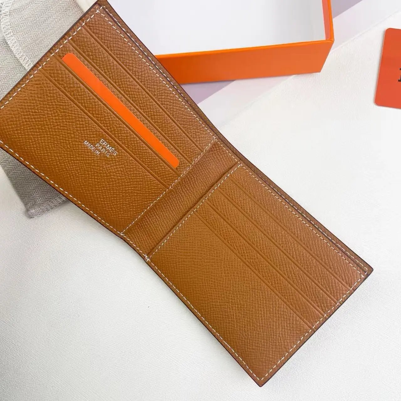 Hermès Bearn Wallet Vert Fonce Epsom Leather Short Wallet - 10