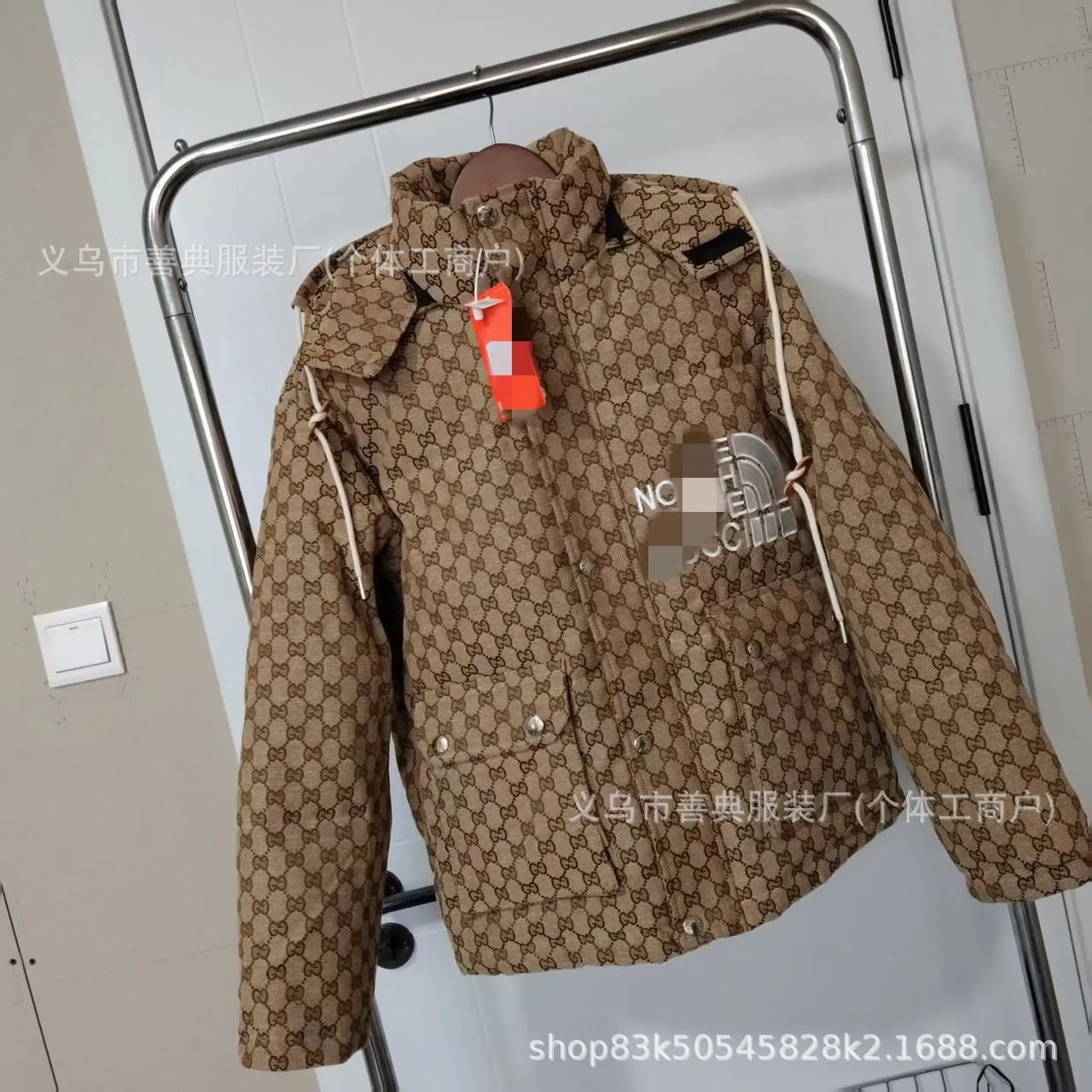 Gucci GG Monogram Down Jacket Beige Outerwear - 22
