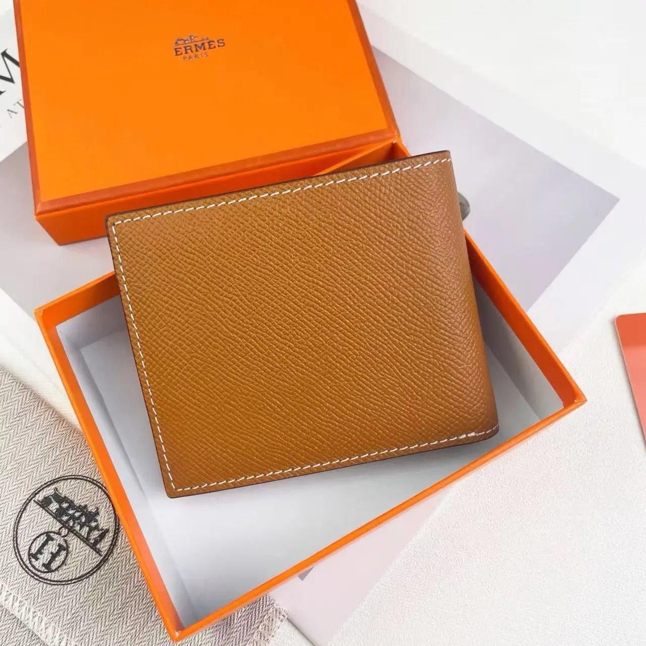 Hermès Bearn Wallet Vert Fonce Epsom Leather Short Wallet - 11