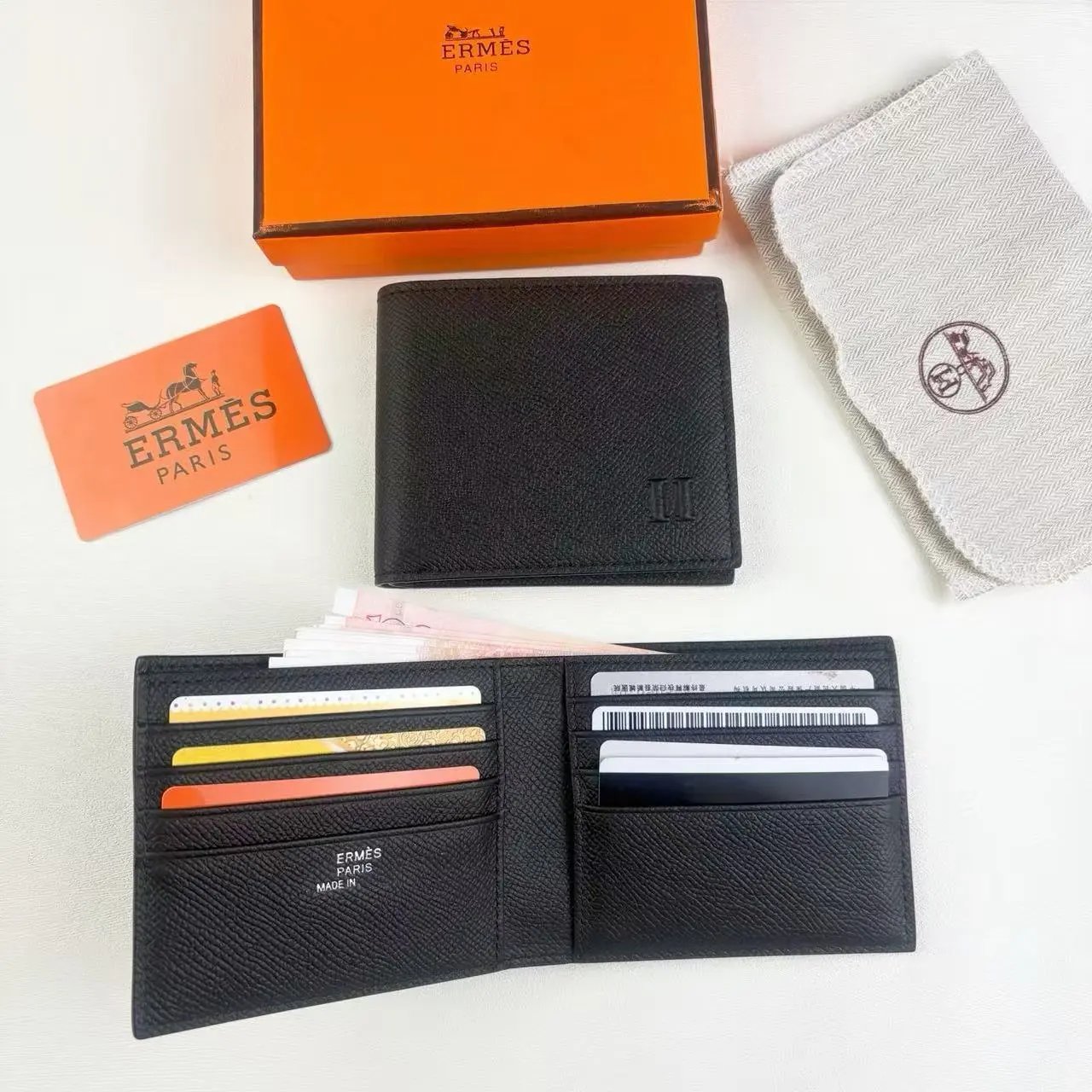Hermès Bearn Wallet Vert Fonce Epsom Leather Short Wallet - 5