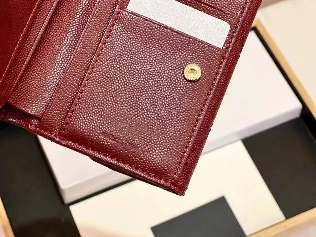 Saint Laurent Monogramme Wallet in Burgundy Short Wallet - 7