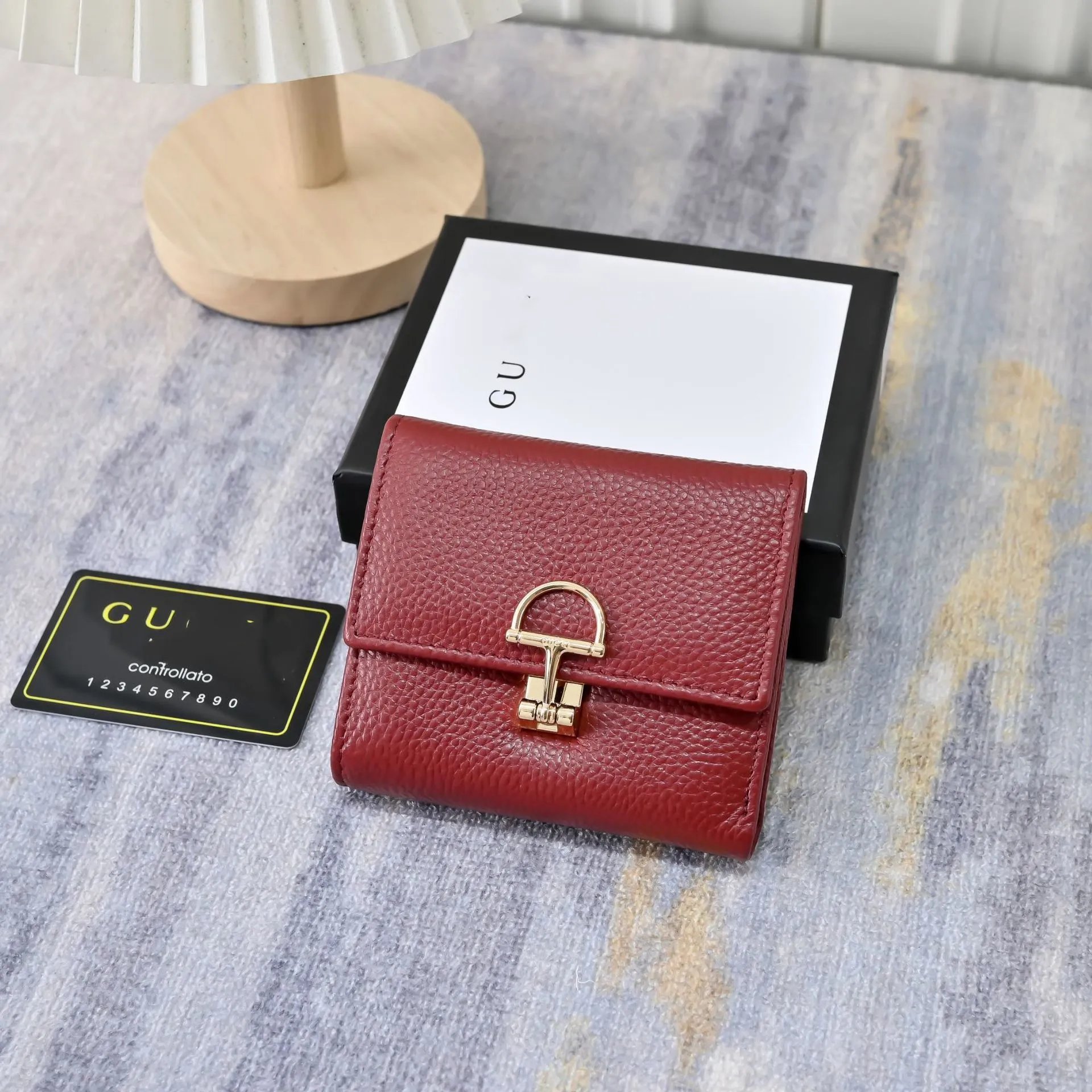 Gucci Horsebit Mini Wallet Black Leather Short Wallet - 6