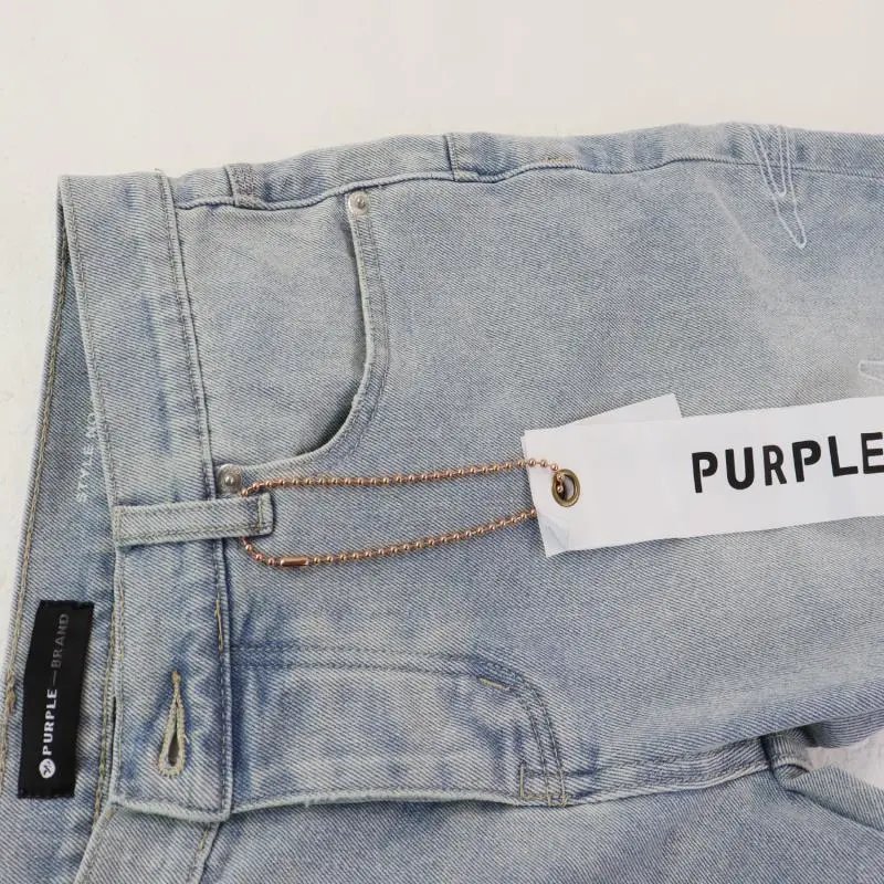 Purple Brand Star Embroidered Light Wash Jeans - 4