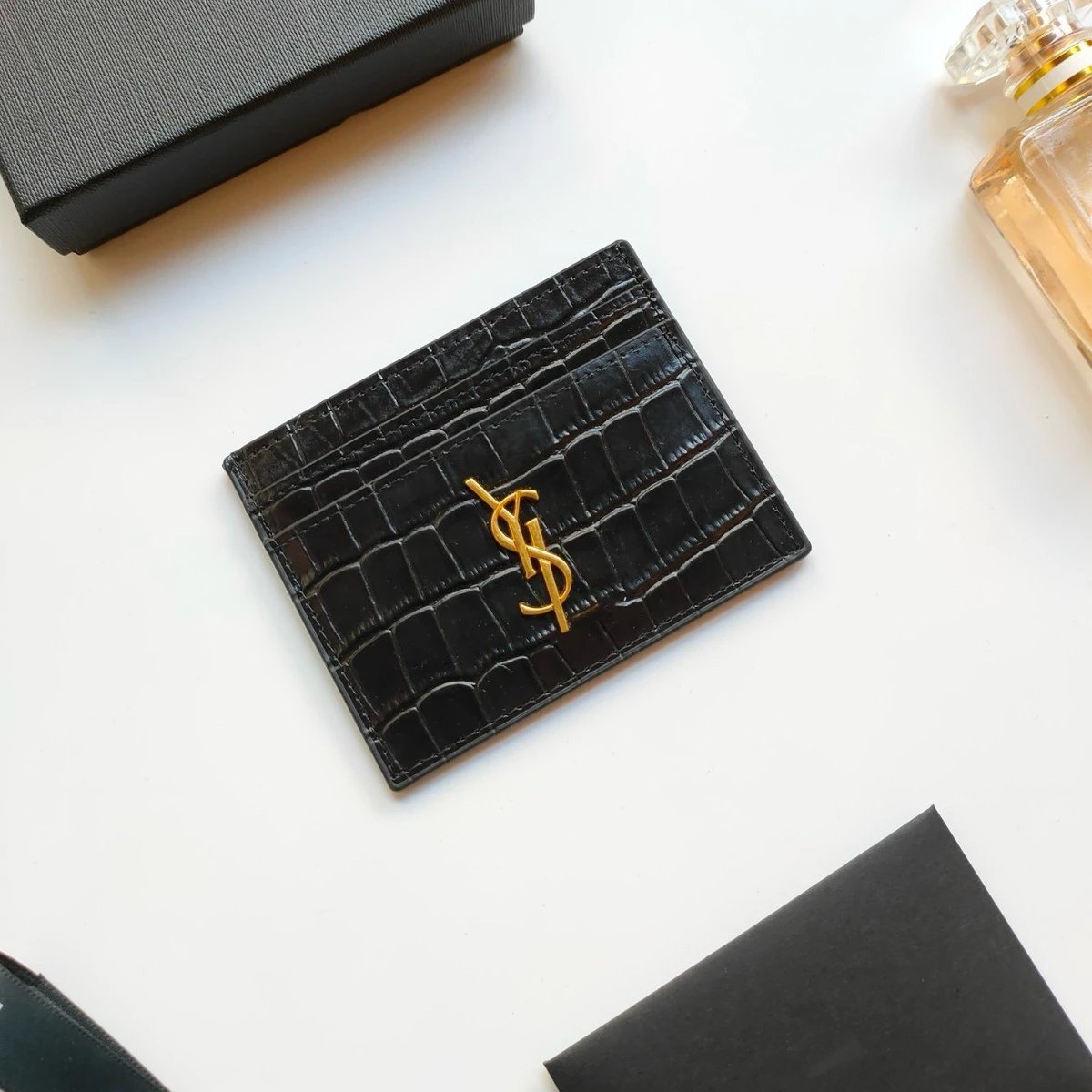 Saint Laurent Wallets & Card Holders Quilted Monogram Holder image 4