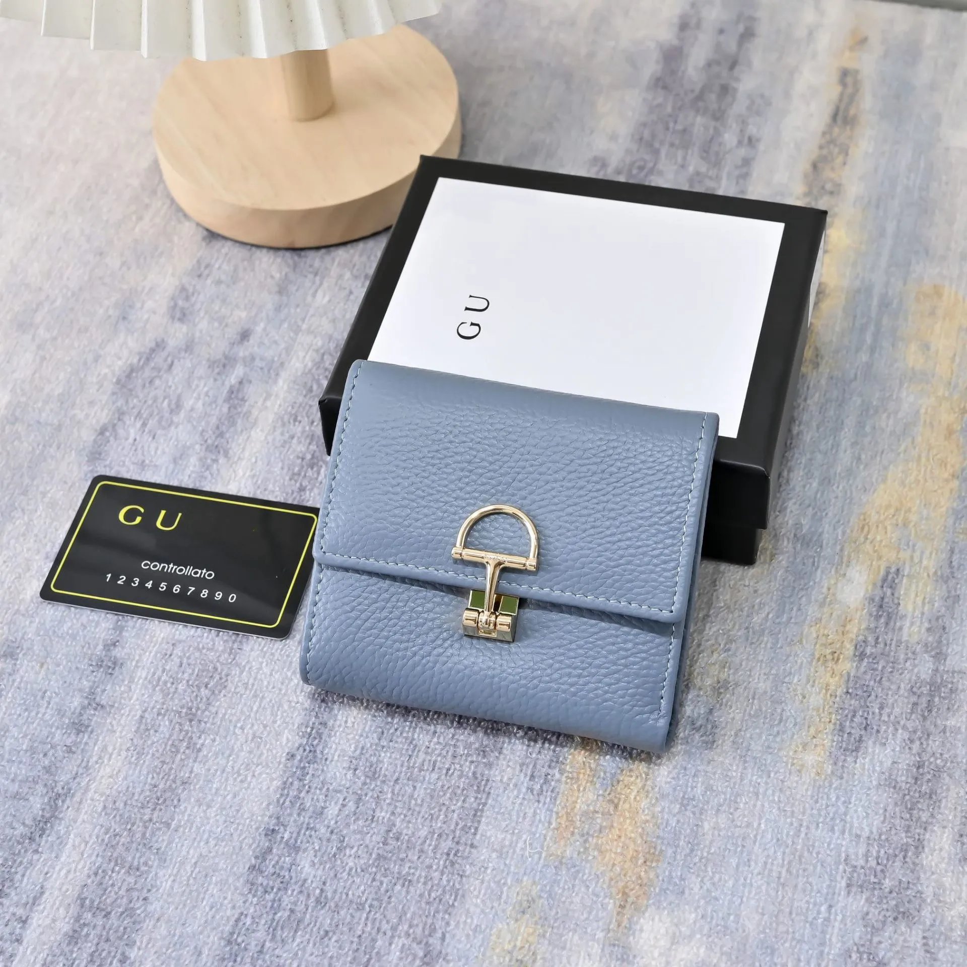 Gucci Horsebit Mini Wallet Black Leather Short Wallet - 5
