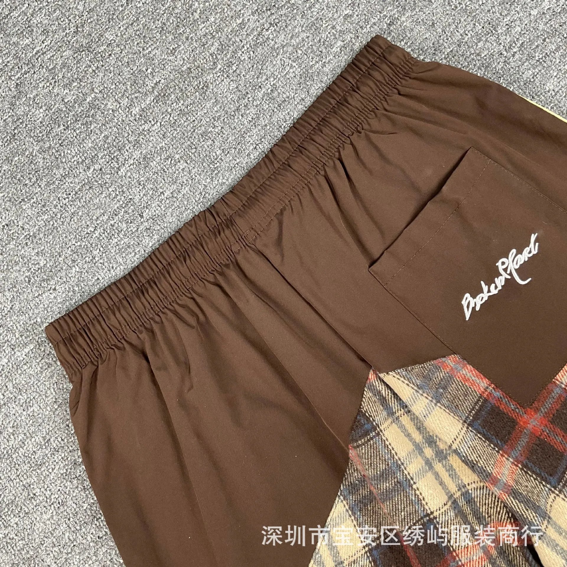 Design Plaid Panel Shorts Red Black Multicolor Shorts - 9