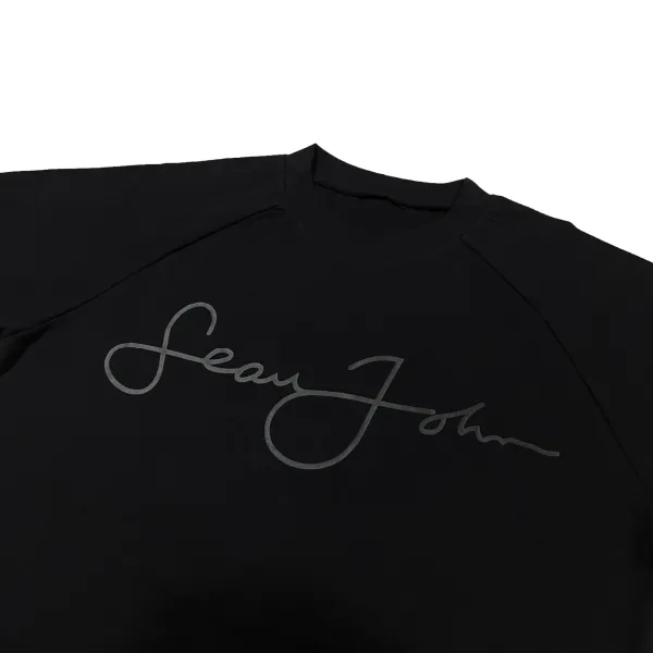 Design Sean John Signature Script Red Raglan T-Shirt T-Shirts - 7