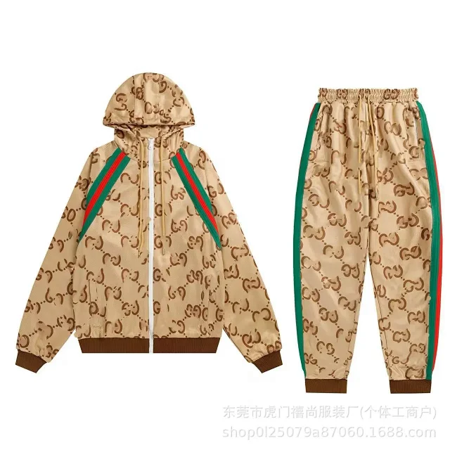 Gucci Tracksuits GG monogram zip track jacket and joggers set product detail image 13