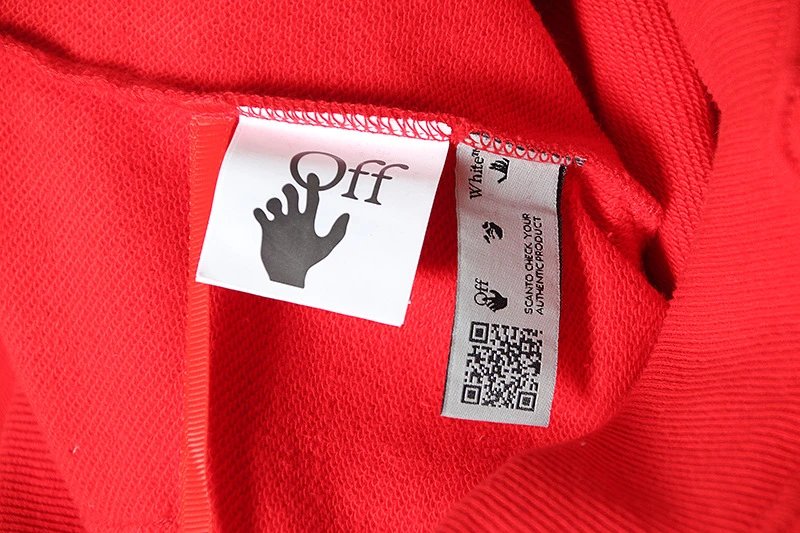 Off-White Hoodie Red With Industrial Zip Detail Hoodie - 6