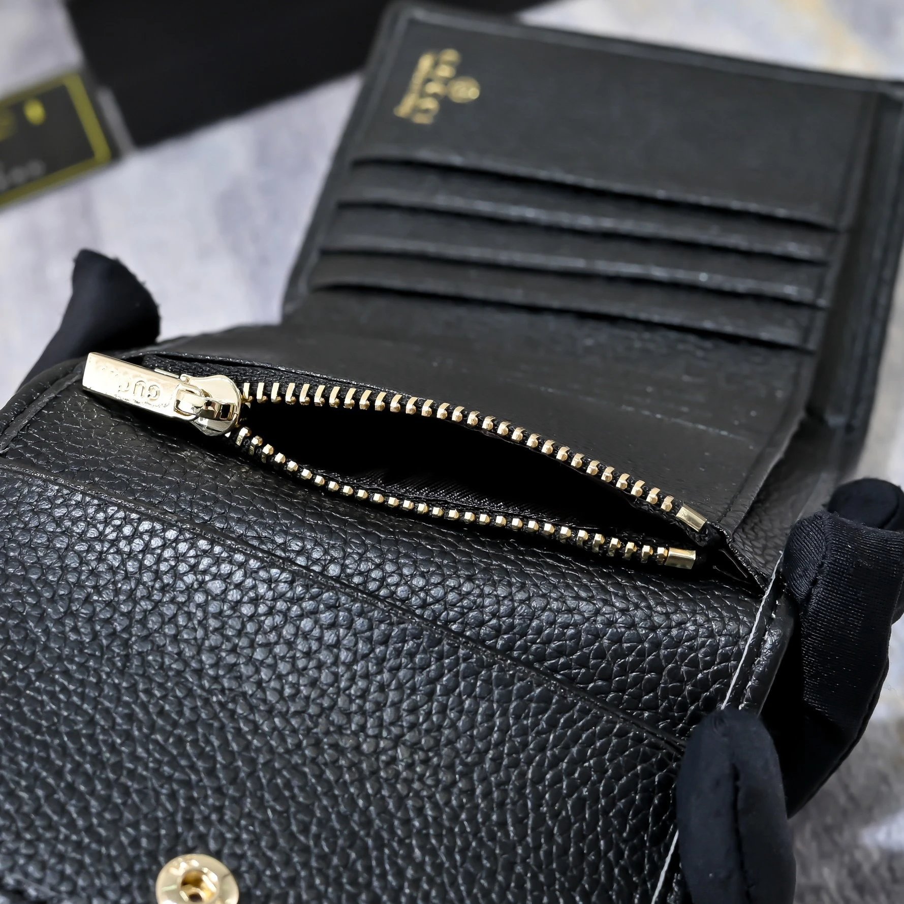 Gucci Horsebit Mini Wallet Black Leather Short Wallet - 11