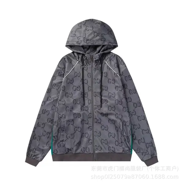 Gucci Track Jacket Black Beige GG Web Striped Outerwear - 25