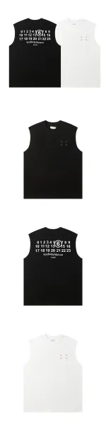Maison Margiela Number 6 Sleeveless Top Black Vest Top - 36