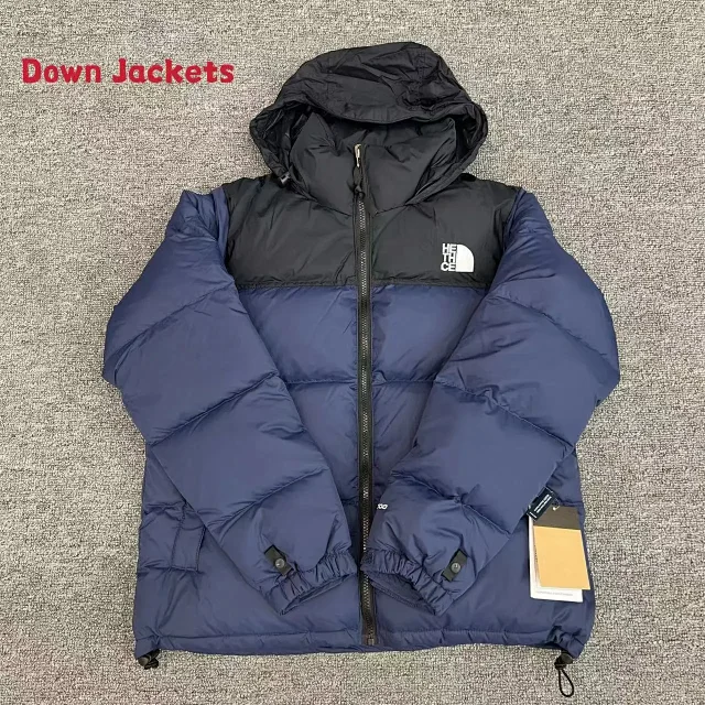 The North Face Down Jackets 1996 hooded color-block puffer product detail image 7