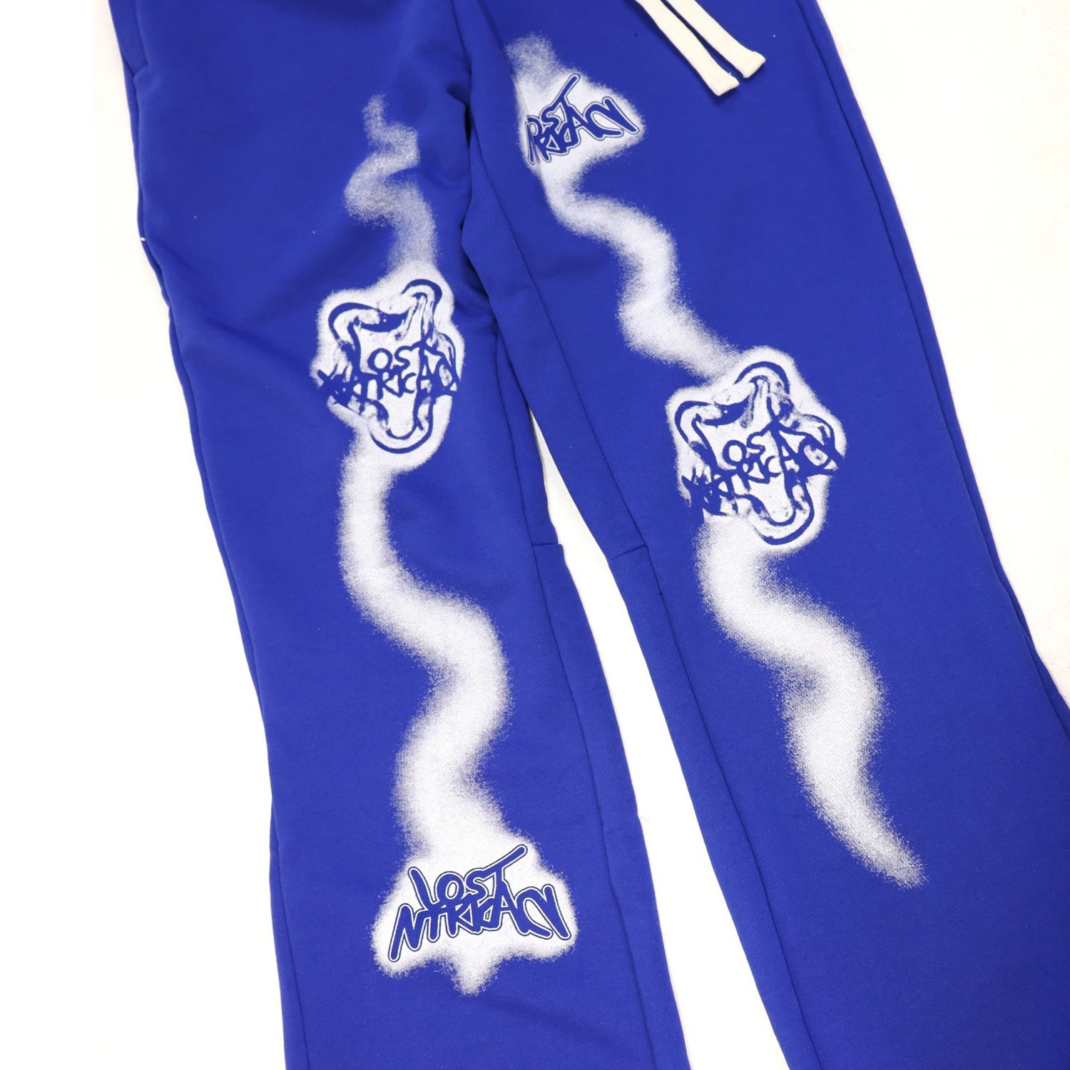 Design 8236 Spray Paint Graphic Sweatpants Blue Sweatpants - 10