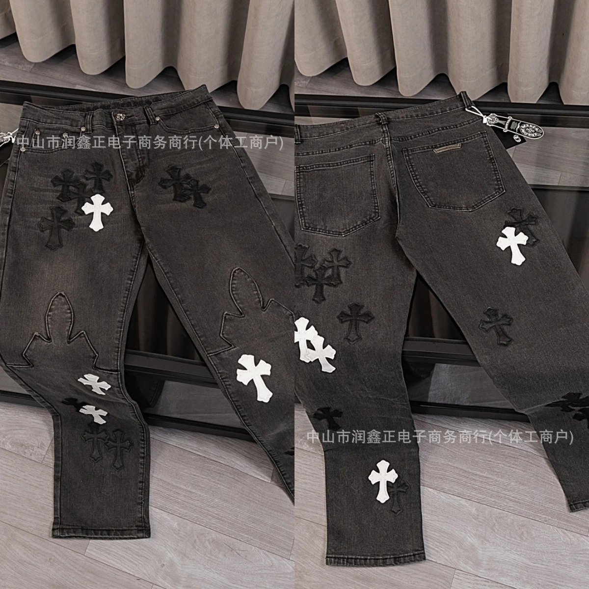 Design Embroidered Logo Sweatpants Black - 7