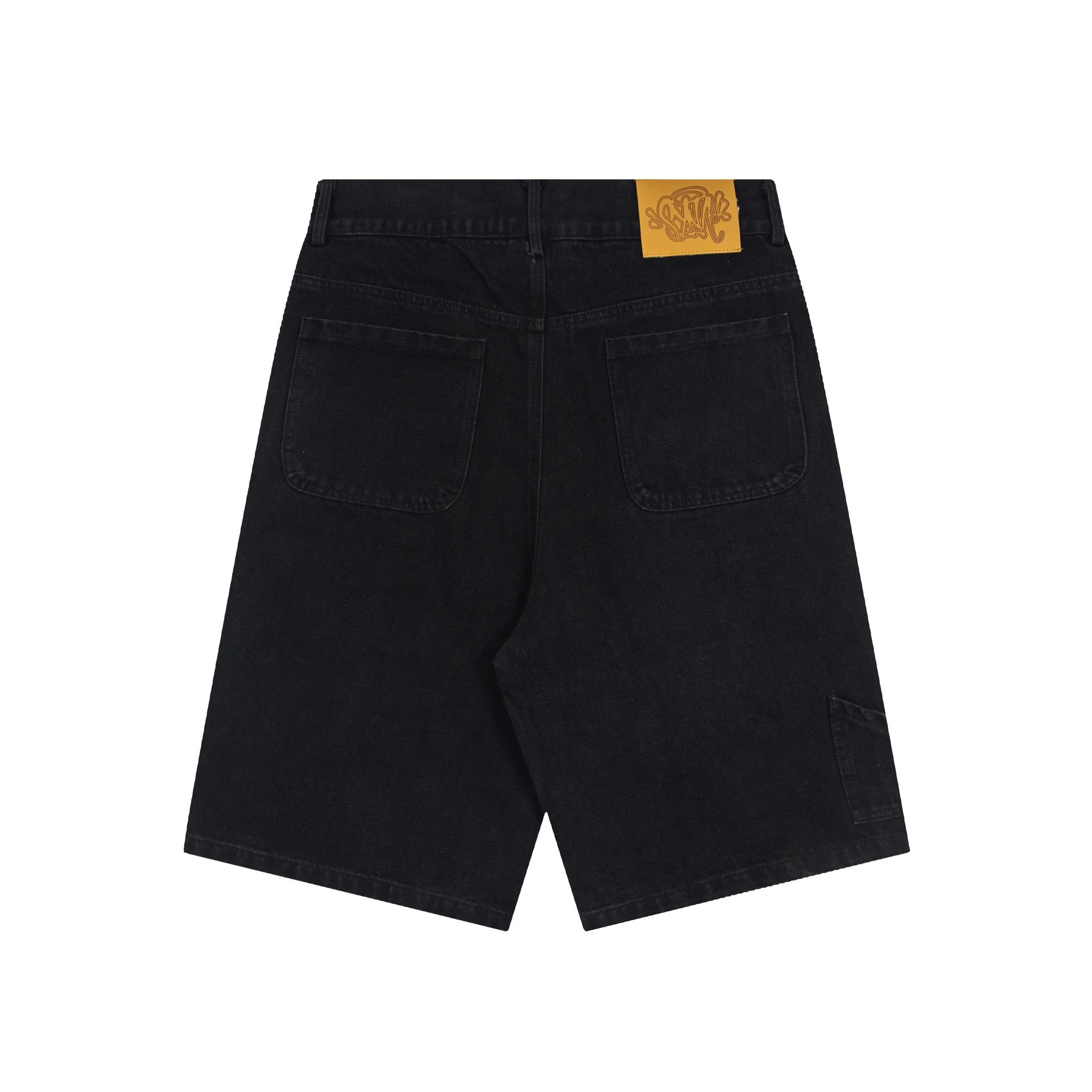 Syna World Shorts Denim with oversized graffiti logo print image 5