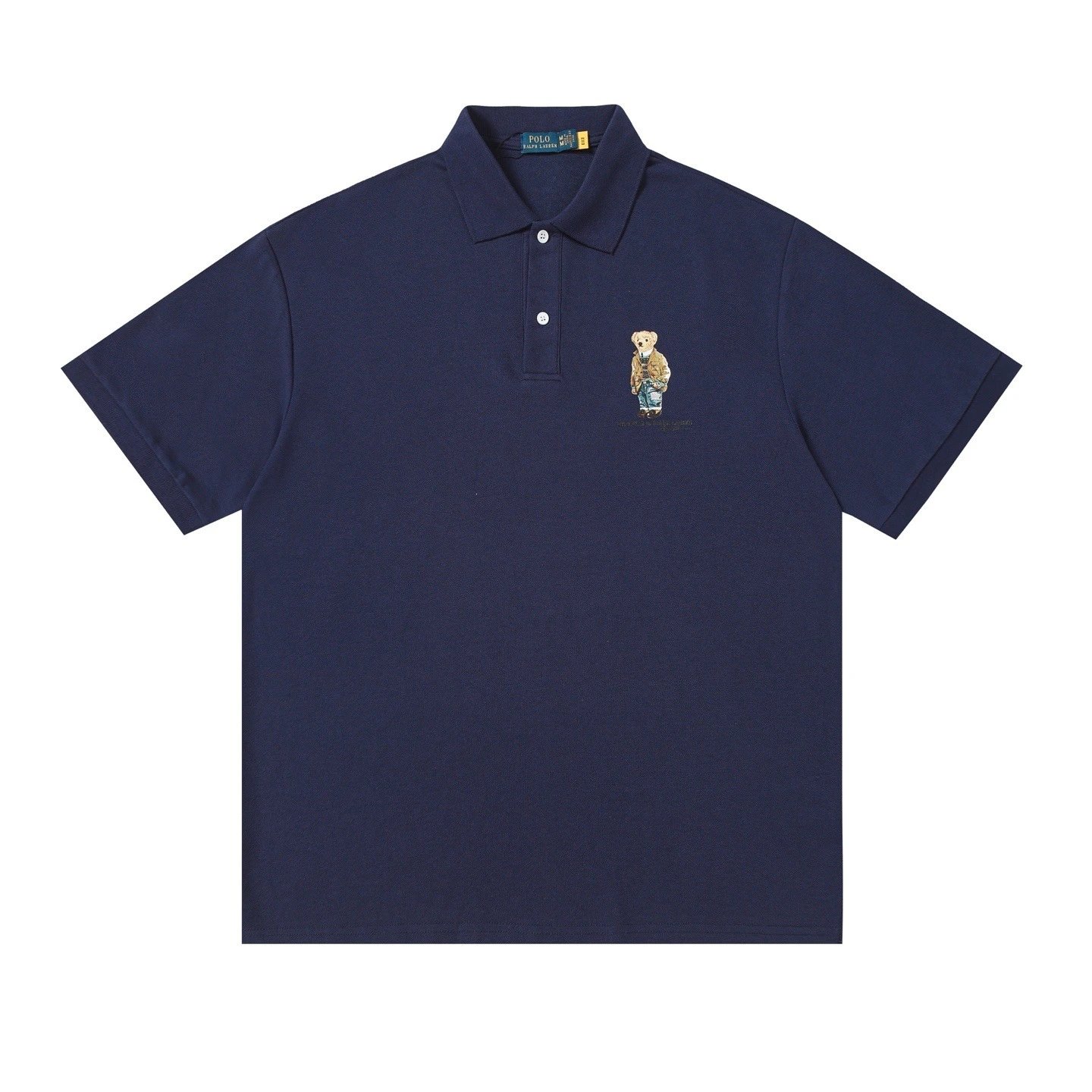 Polo Ralph Lauren Shirts Short-Sleeve Bear Embroidered Shirt — Navy