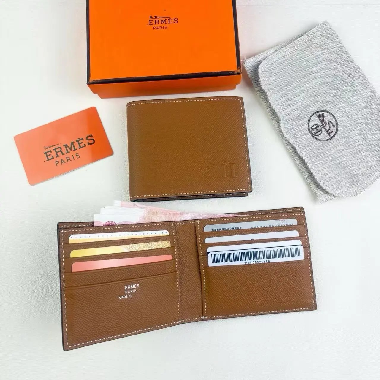 Hermès Bearn Wallet Vert Fonce Epsom Leather Short Wallet - 6