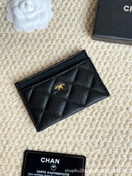 Chanel Classic Quilted Card Holder Navy Blue - 21