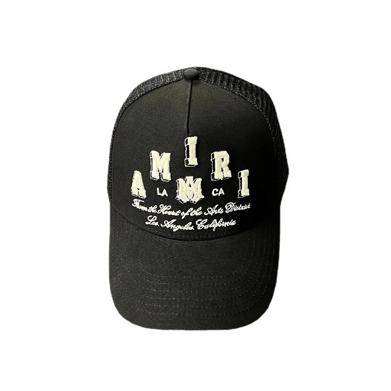 AMIRI Hats Mesh Trucker Cap with Embroidered Three-Star or Monogram Design image 5