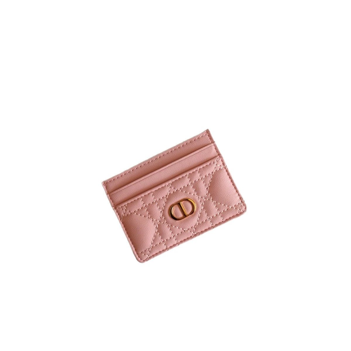 Unbranded Wallets & Card Holders Quilted 5-Slot Holder with Gold-Tone Oval Hardware image 5