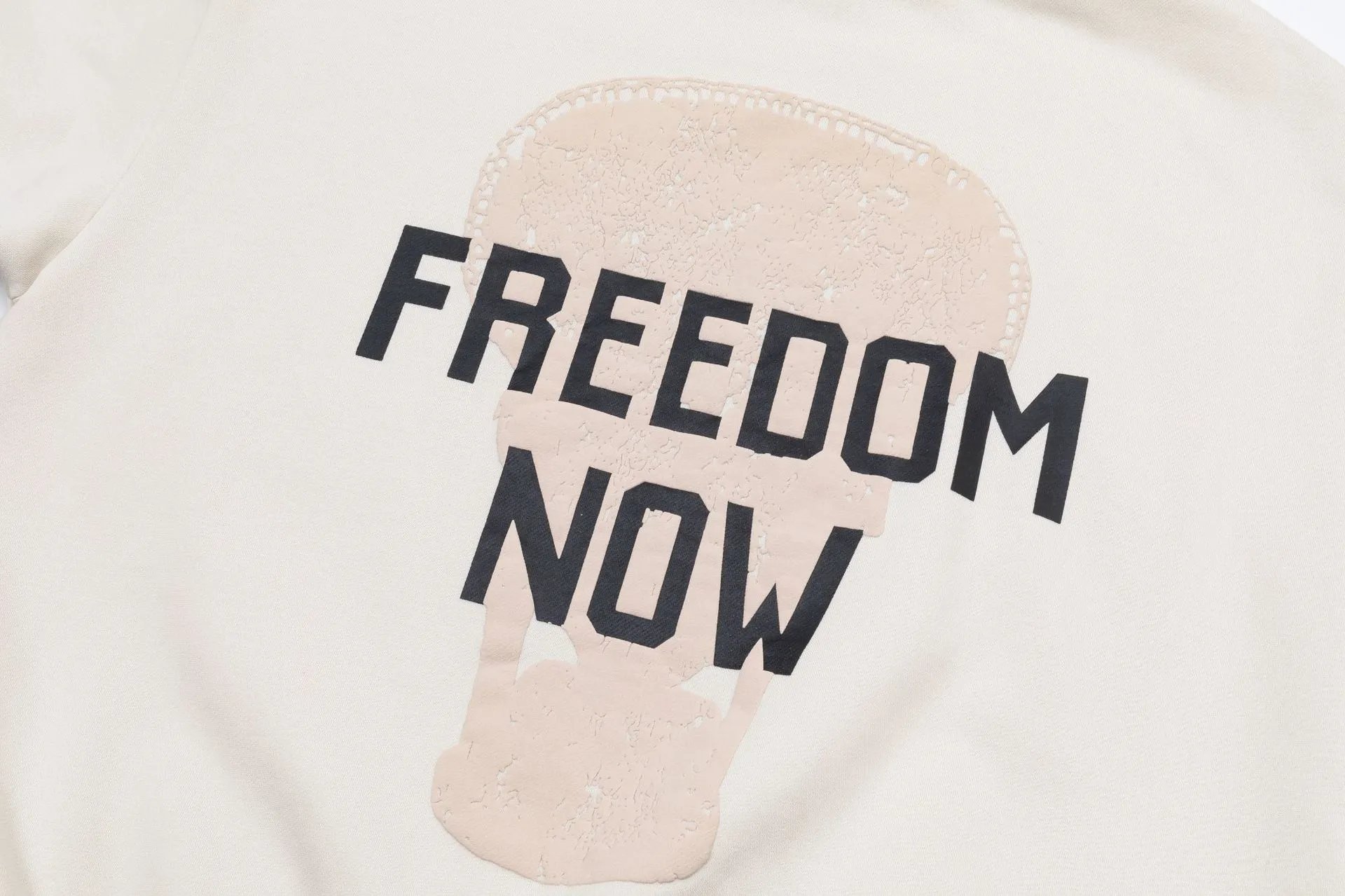 Design Revolution! Distressed Hoodie Beige - 7