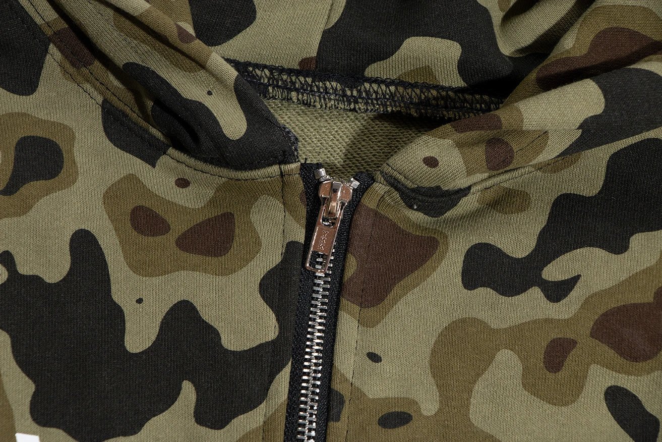 Design CAV EMPT Camo Print Zip-Up Hoodie Black Hoodie - 10