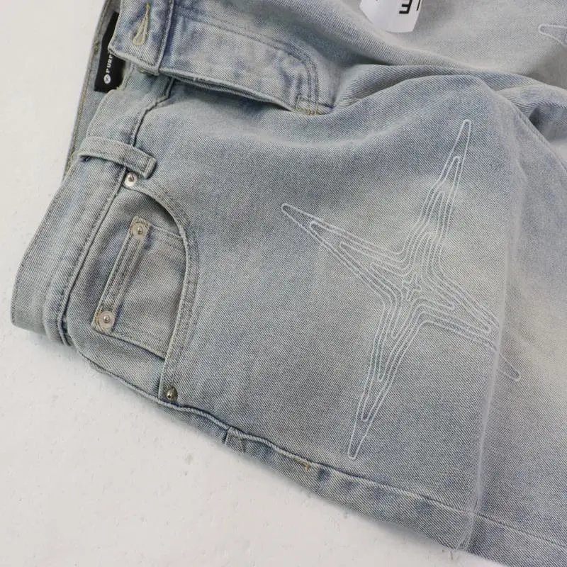 Purple Brand Star Embroidered Light Wash Jeans - 11
