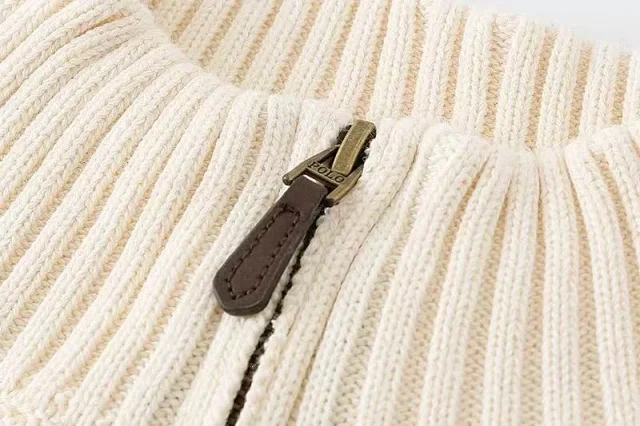 Ralph Lauren Knitwear Cable-Knit Quarter-Zip Sweater with Embroidered Pony product detail image 3