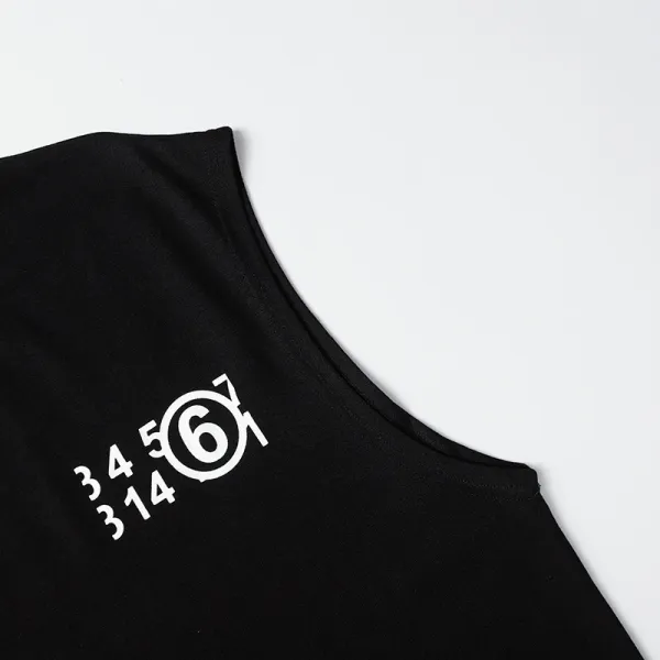 Maison Margiela Number 6 Sleeveless Top Black Vest Top - 33