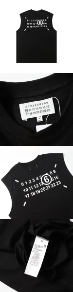 Maison Margiela Number 6 Sleeveless Top Black Vest Top - 40