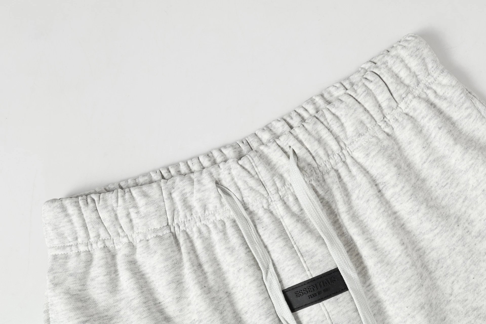 Fear of God Essentials Logo Print Heather Gray Shorts - 4