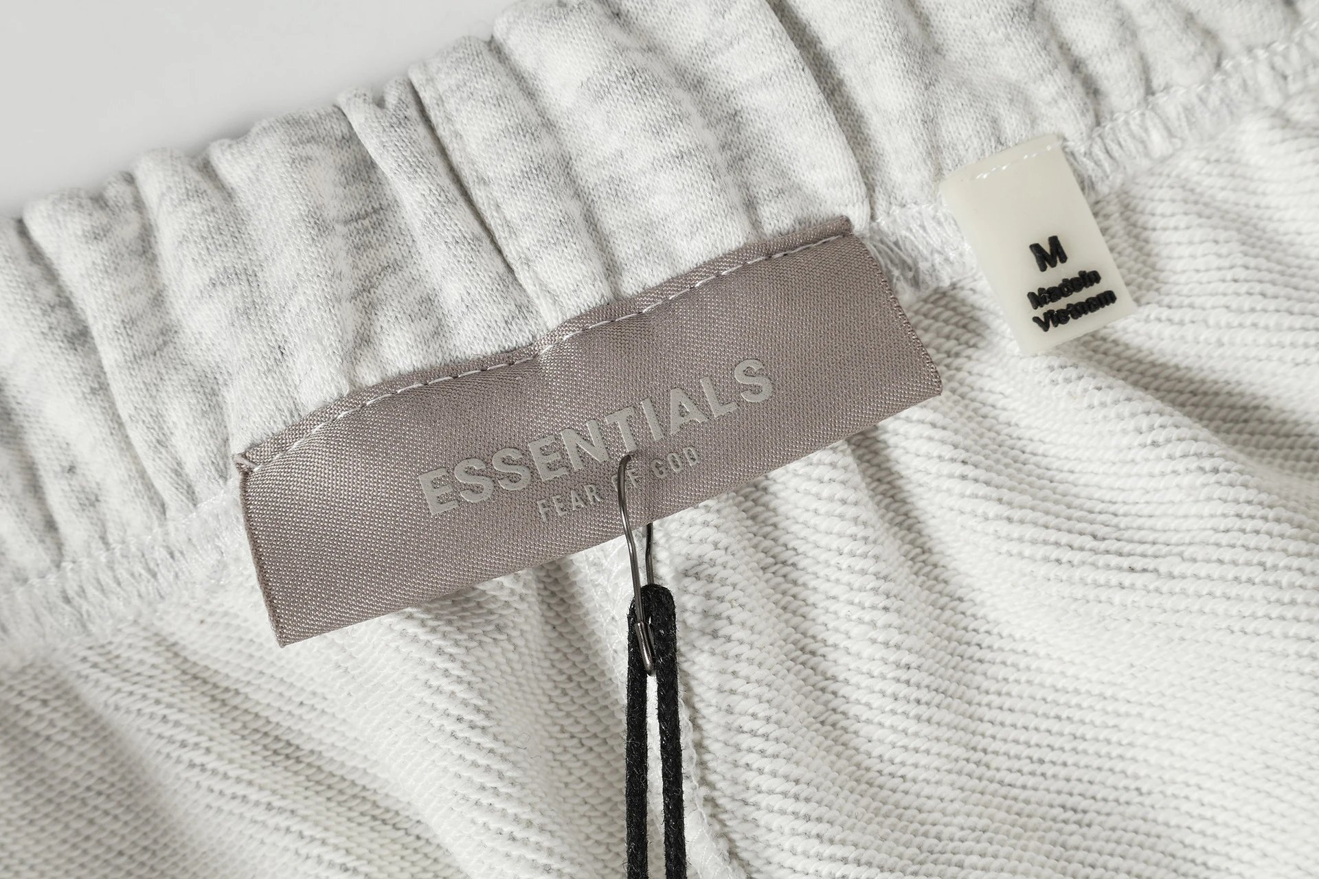 Fear of God Essentials Logo Print Heather Gray Shorts - 8